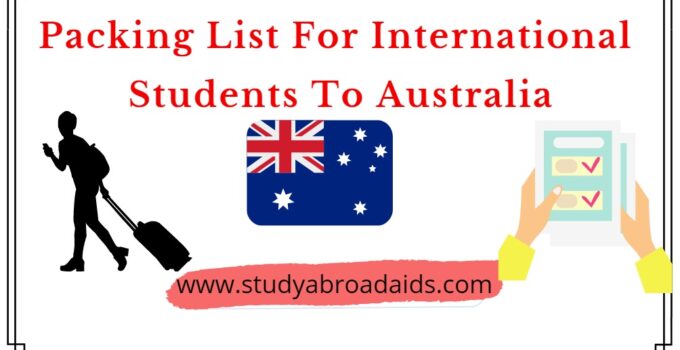 Packing List for International Students to Australia
