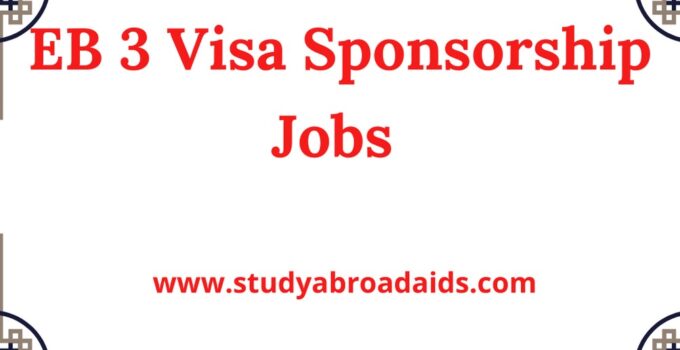 EB-3 Visa Sponsorship Jobs
